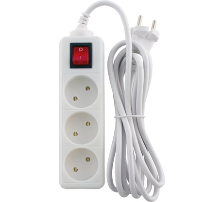 Сетевой удлинитель СТАРТ (14285) 3 розетки 3 метра с выключателем без заземле 14101