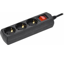 Удлинитель GENERICA у03в 3 места с/з 5м 3x1мм2 10а 250в черный WYP10-10-03-05-ZK-K02-G