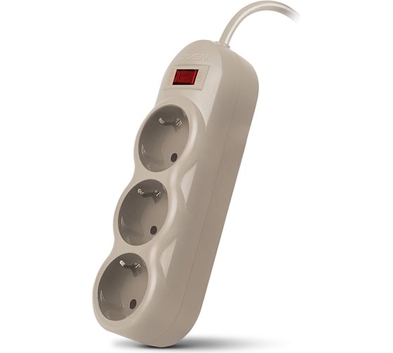 Фильтр SVEN SF-03L 5.0м, 3 розетки, серый SV-015213