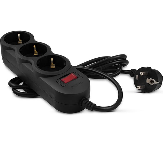 Фильтр SVEN SF-03L 5.0м, 3 розетки, черный SV-015053