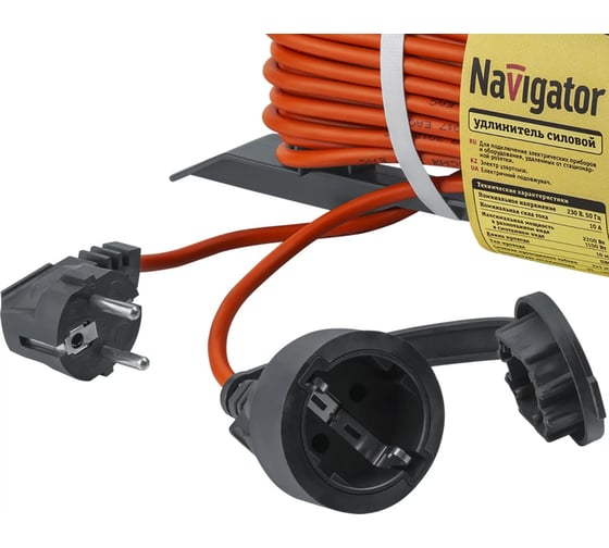 Удлинитель Navigator 93 944 npe-c-30-x-2x1 шнур, без заземления, 30м, Россия 93944