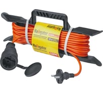 Удлинитель Navigator 93 928 npe-f-30-e-3x0.75 на рамке, c заземлением 30м, Россия 93928