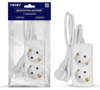 Удлинитель TOKOV ELECTRIC 2x5м с заземл. 16а 3x1 TKE-C01-BU2-5-1-Z