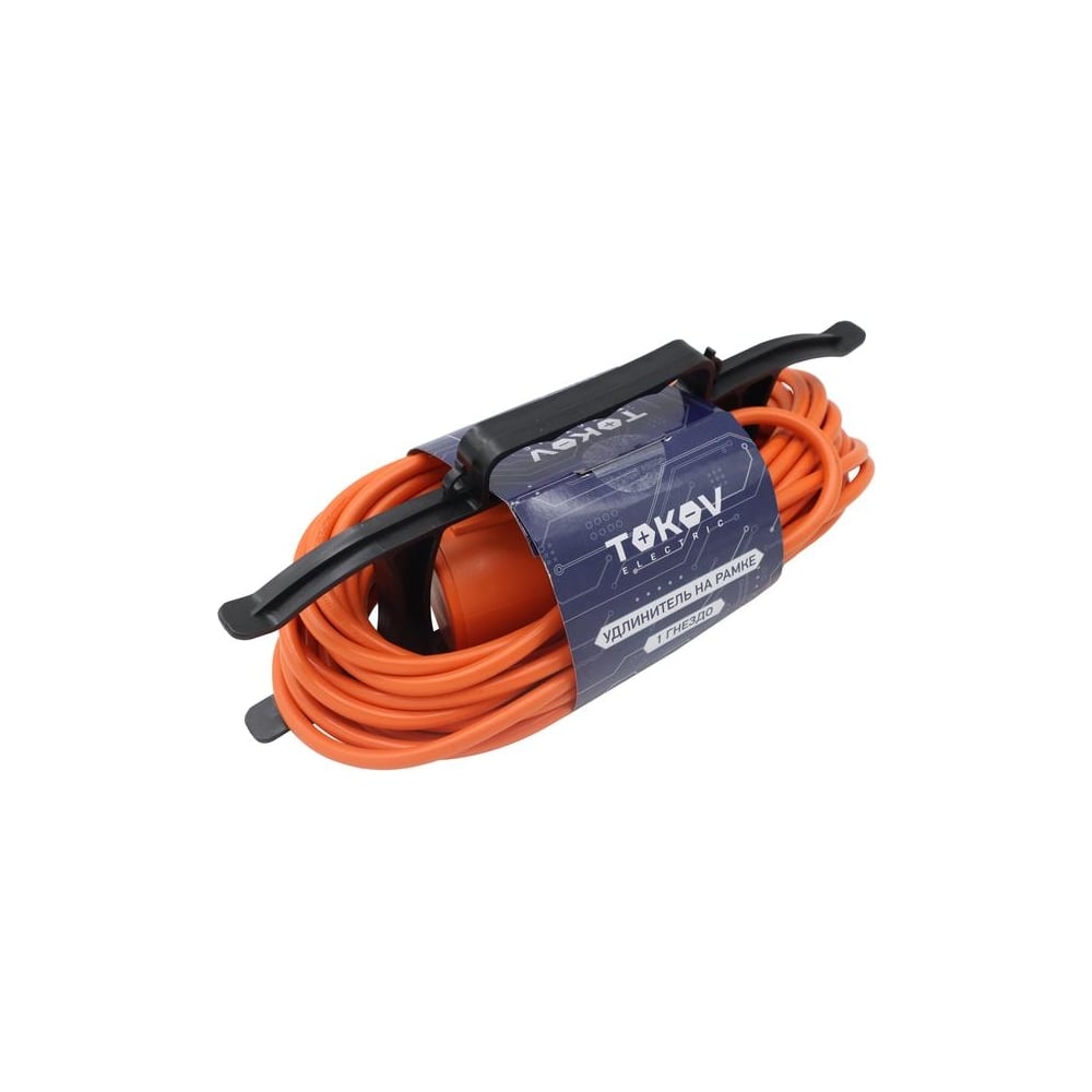 Удлинитель-шнур TOKOV ELECTRIC на рамке 1x10м без заземл. 6а ip44 2x0 ...