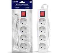 Удлинитель TOKOV ELECTRIC 4x5м с заземл. с выкл. 16а 3x1 TKE-C01-BU4-5-1-ZV