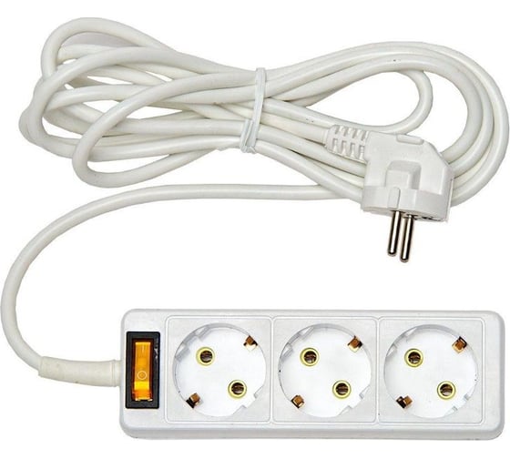 Бытовой удлинитель Rucelf 3 гнезда, ПВС, 3х1 арт. RU-03-310-05KZG 00-00005464 1