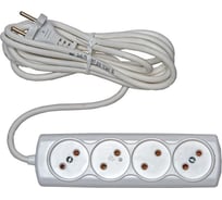 Бытовой удлинитель Rucelf 4 гнезда, ПВС 2х1 арт. RU-04-210-03G 00-00005455