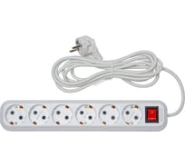 Бытовой удлинитель Rucelf 6 гнезд, ПВС 3х1 арт. RU-06-310-05KZG 00-00005466