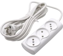 Сетевой удлинитель РемоКолор 3 розетки пвс 2x0,75мм2, 10а, б/з, 5м, (шт.) 89-0-128