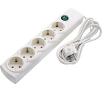 Сетевой удлинитель РемоКолор 5 розеток пвс 3x1мм², 16а, с/з, с выкл., 3м, (шт.) 89-0-063