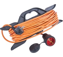 Силовой удлинитель АБК-СИЛА на рамке 1 штепсельное гнездо с крышкой IP 44, с заземлением длина кабеля 30м 2348223