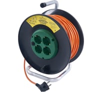 Силовой удлинитель на катушке АБК-СИЛА 4 гнезда, с заземлением длина кабеля 10м 2348321