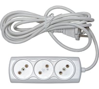 Бытовой удлинитель 3 гн. ПВС 2х075 RUCELF RU-03-275-03S