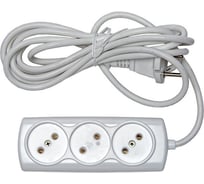 Бытовой удлинитель 3 гн. ПВС 2х075 RUCELF RU-03-275-05S