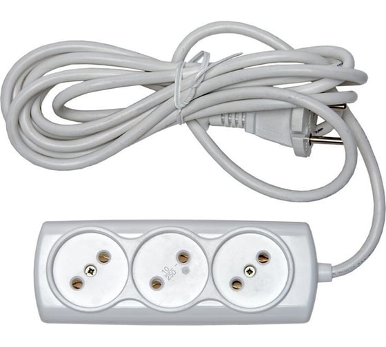 Бытовой удлинитель 3 гн. ПВС 2х075 RUCELF RU-03-275-05S 1