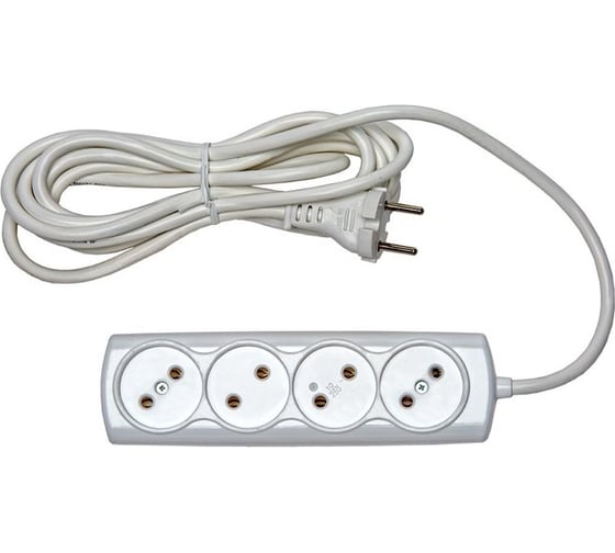 Бытовой удлинитель 4 гн. ПВС 2х075 RUCELF RU-04-275-02S