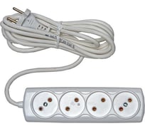Бытовой удлинитель 4 гн. ПВС 2х1 RUCELF RU-04-210-02S