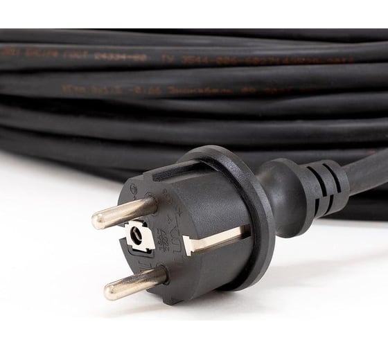 Удлинитель-шнур Комус кг 3x1.5кв.мм 20м 16а 3600вт ip44 с заземлением 1 розетка 1406193