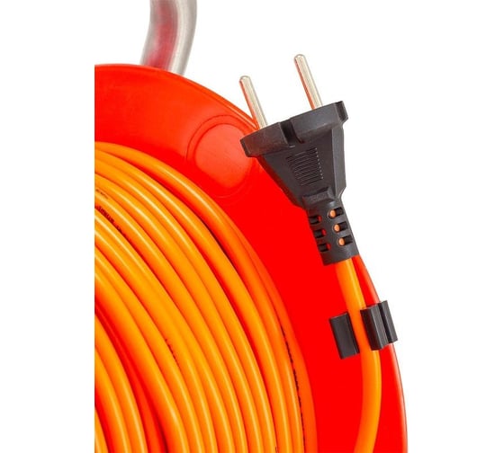 Удлинитель на катушке Комус пластик пвс 3x1.5 кв.мм 40м 16а 3600 вт ip20 с заземлением 4 розетки 1406205