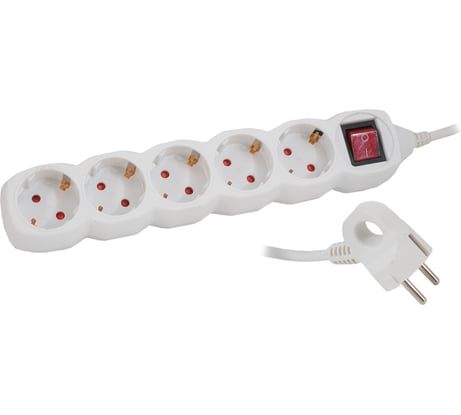 Сетевой удлинитель СТАРТ с/у s 5x3 - zdv с колодкой на 5 розеток, с заземлением и выключателем 14110