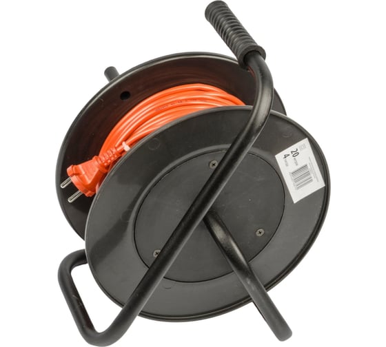 Силовой удлинитель на пластиковой катушке Uniel yx10-004 /uck-4n/2x1,00/20m/s orange/black UL-00009856