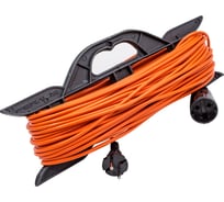 Силовой удлинитель на каркасе РемоКолор 1 розетка, пвс 2x0,75мм², 6а, 1,3квт, б/з, 20м, (шт.) 89-0-012