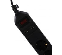 Сетевой фильтр ЭРА USF-5es-1.5m-USB-B черный Б0019036