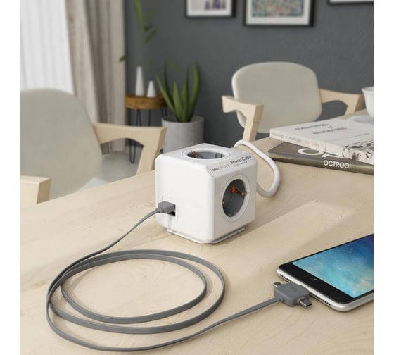 Сетевой удлинитель Allocacoc PowerCube Extended USB 3m cable 1407/DEEUPC