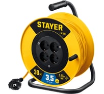 Силовой удлинитель на катушке STAYER M 315 ПВС 3x1.5 30м 3500Вт 55078-30_z01 27630036