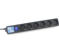 Фильтр-удлинитель Power Cube pro, 1,9 м, lc контур (черный графит) 16а/3,5квт, SPL6-16B-1,9M