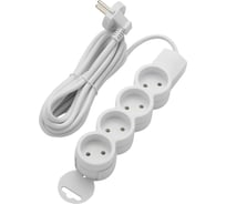 Удлинитель duwi 4 гнезда, без выключателя, без земли, с держателем, 3 м 32010 6