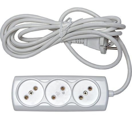 Бытовой удлинитель RUCELF 3 гнезда ПВС 2х0,75 RU-03-275-07S 00-00003129