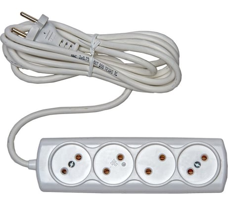 Бытовой удлинитель RUCELF 4 гнезда ПВС 2х1 RU-04-210-02S 00-00003142