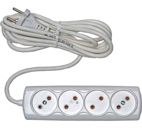 Бытовой удлинитель RUCELF 4 гнезда ПВС 2х1 RU-04-210-05S 00-00003144