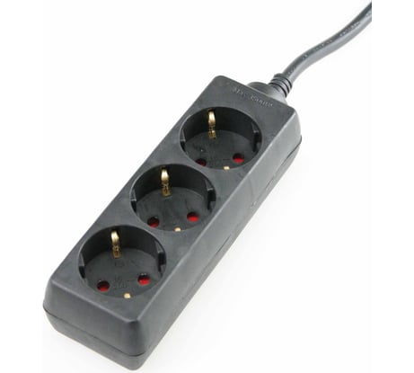 Удлинитель SCHWABE 3 розетки, 3м, кабель 3х1.5, 250В, 16А, 3500Вт, черный 11332AS