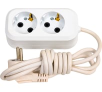 Сетевой удлинитель ПЕРЕСВЕТ+ с заземлением на 2 гнезда шнур ПВС 3*0,75 - 2м 4620003920127