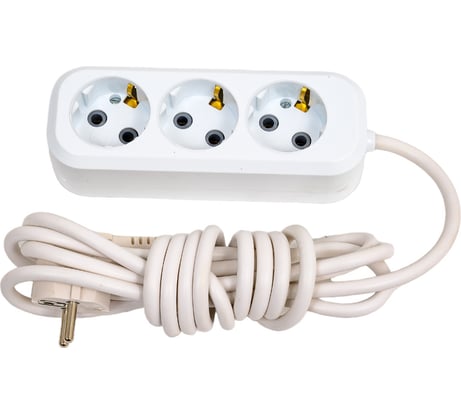 Сетевой удлинитель ПЕРЕСВЕТ+ с заземлением на 3 гнезда шнур ПВС 3*1- 3м 4620003921346