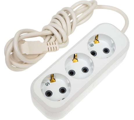 Сетевой удлинитель ПЕРЕСВЕТ+ с заземлением на 3 гнезда шнур ПВС 3*0,75- 2м 4620003920165