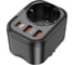 Сетевой фильтр Hoco на 1 розетку ns3 multifunctional 2xusb qc3.0, 3a, 18w, 1xusb-c pd20w (черный) 0L-00056006 1