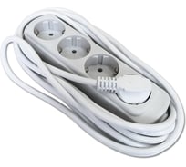 Бытовой удлинитель EUROTEX с заземлением, 3*1мм*5м, 4 розетки, 10A 085506-504