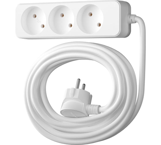 Сетевой удлинитель Фотон 10-103, 10м, 3 розетки, 10А, белый 21205 1