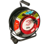 Силовой удлинитель на пластиковой катушке ЭРА RP-1-3х0.75-30m с заземлением 30м 1гн 3х0.75мм2 Б0033017