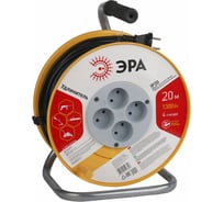 Удлинитель на пластиковой катушке ЭРА RP-4-2x0.75-20m без заземления 20м 4гн 2x0.75мм2 Б0017618