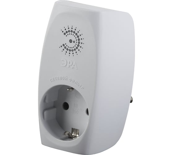 Сетевой фильтр ЭРА SF-1e-W 1гн с заземлением, белый Б0015189 1