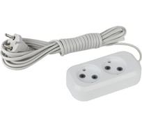 Удлинитель ЭРА UX-2-3m Россия без заземления, 1300Вт, 2гн, 3м Б0023148