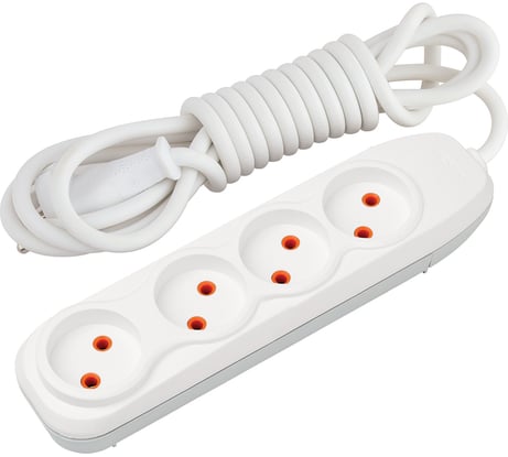 4-местный удлинитель Nilson без заземления, 3 м. 44130003