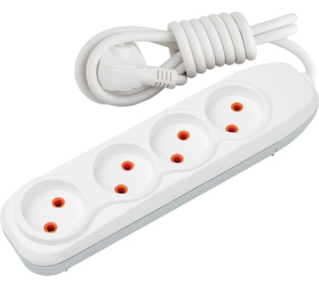 4-местный удлинитель Nilson без заземления, 2 м. 44130002