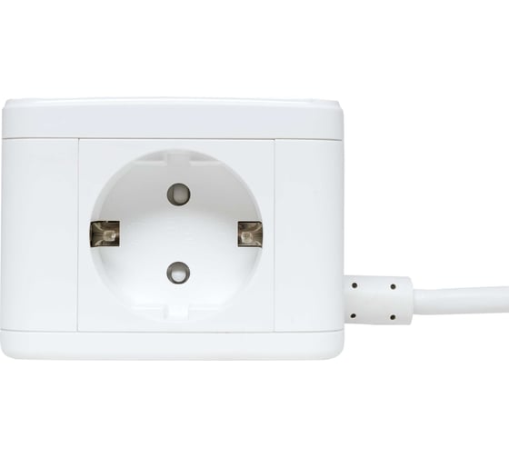 Удлинитель EKF "Куб" 2 гнезда 3USB 2,4А+зарядное устройство 1,3 метра 1мм2 UBA-CUB-3-WC