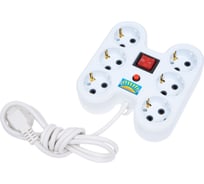 Сетевой фильтр ПЕРЕСВЕТ+ удлинитель на 6 гнезда, шнур ПВС 3х0,75, 2м 4620003920578