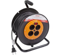 Удлинитель на катушке Rexant 50 м 4 розетка 2х1.0 с выключателем 11-7550